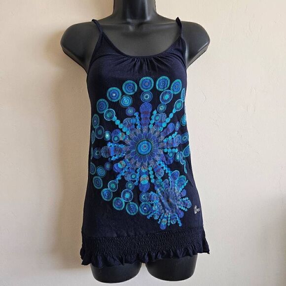 Desigual Peacock Mandala Tank Top - Picture 1 of 10